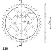 Supersprox 520 LK 84,0mm Ø 64mm 41T Pignone in acciaio a 8 fori nero