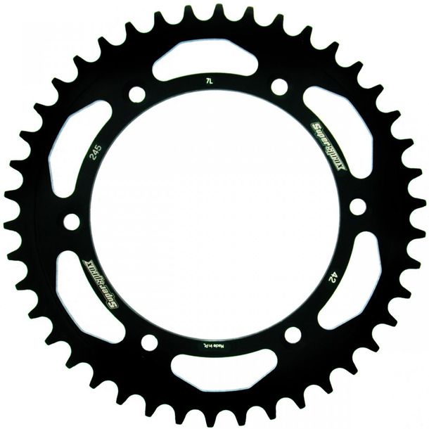 Pignon acier 6 trous Supersprox 520 LK 150.0mm Ø 130mm 42T noir
