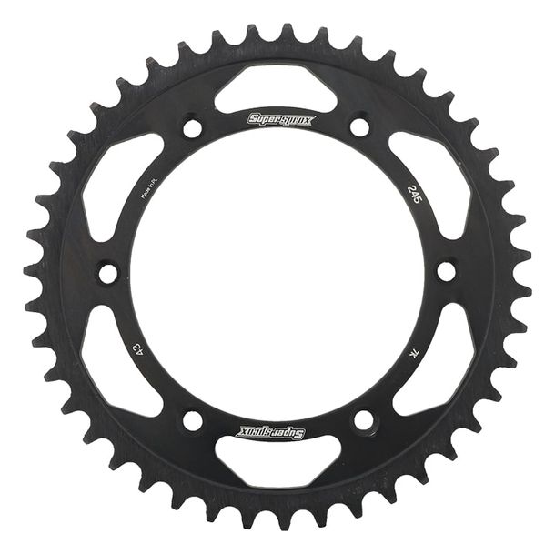 Pignon acier 6 trous Supersprox 520 LK 150.0mm Ø 130mm 43T noir