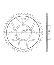 Supersprox 520 LK 95,5 mm Ø 80 mm 43T pignone in acciaio a 5 fori nero