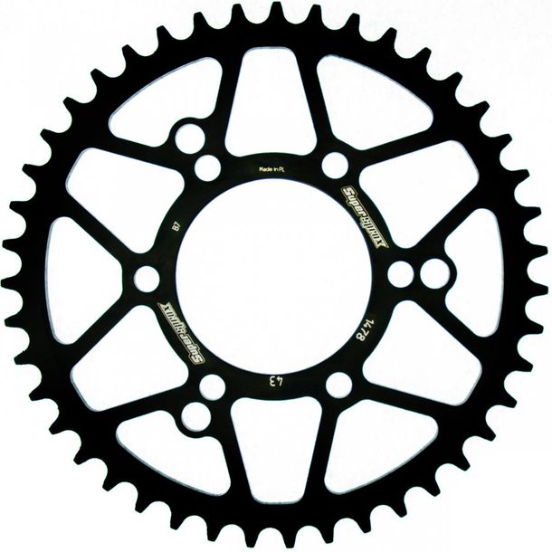Supersprox 520 LK 104.0mm Ø 80mm 43T 6-hole steel sprocket black