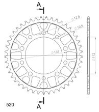 Coroa Supersprox 520 LK 138,0mm Ø 112mm 45Z 5-furos aço preto