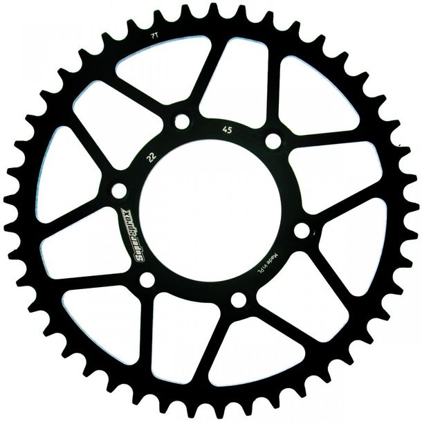 Supersprox 520 LK 106,0 mm Ø 80 mm 45Z pignone in acciaio a 6 fori nero