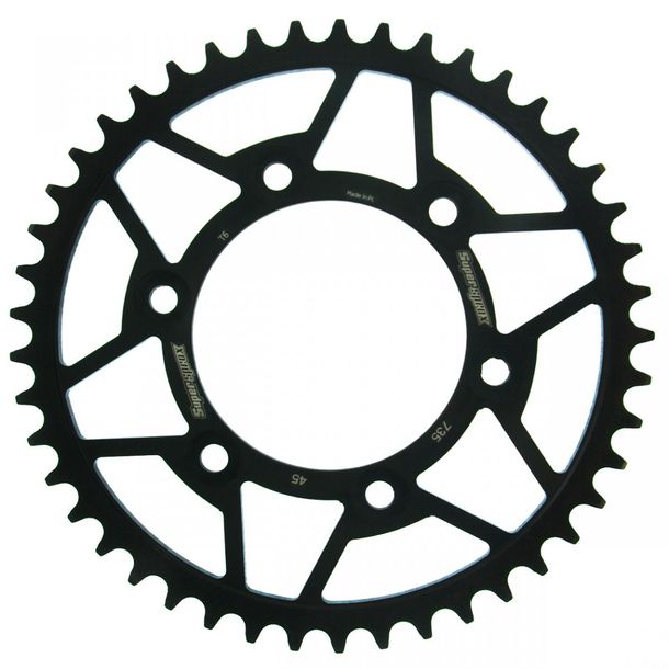 Supersprox 520 LK 124.0mm Ø 100mm 45Z 6-hole steel sprocket black