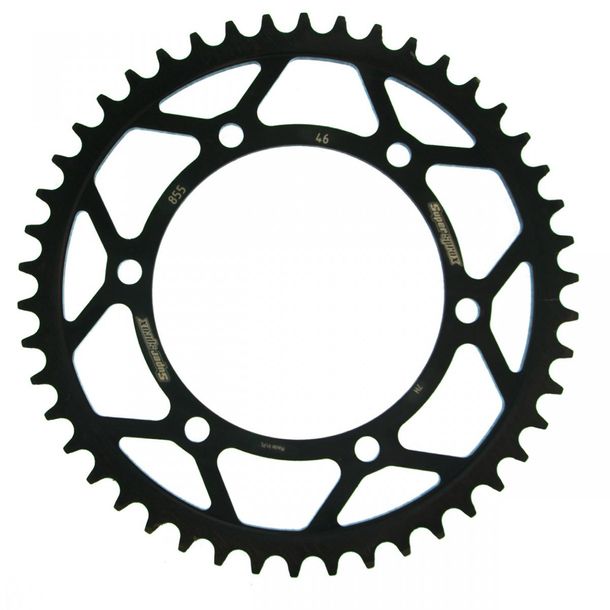 Chaîne Supersprox 520 LK 145,0 mm de diamètre 125 mm 46T en acier à 6 trous, noire