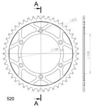 Supersprox 520 LK 146.0 mm diameter 126 mm 46T 6-hole steel chain wheel black