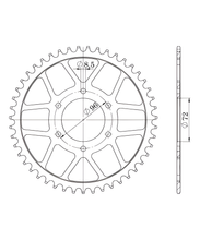 Zębatka napędowa Supersprox 520 LK 84,0mm Ø 64mm 47Z 6-otworowa stal czarna