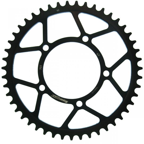 Supersprox 520 LK 120,0 mm Ø 100 mm 47T Pignone in acciaio a 5 fori nero