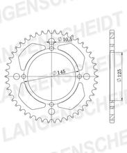 Zębatka Supersprox 520 LK 145,0mm Ø 125mm 48Z 4-otworowa stal czarna