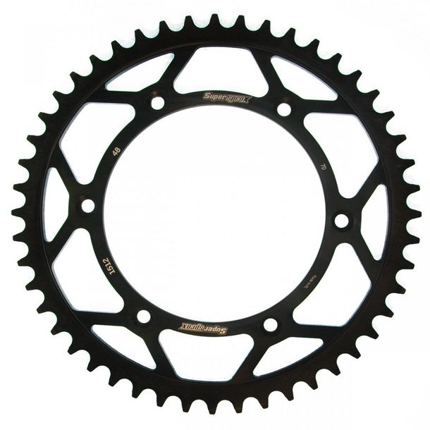 Chaîne Supersprox 520 LK 156,0 mm de diamètre 136 mm 48T en acier à 6 trous, noire