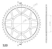 Supersprox 520 LK 130.0mm Ø 110mm 48T 6-hole steel sprocket black