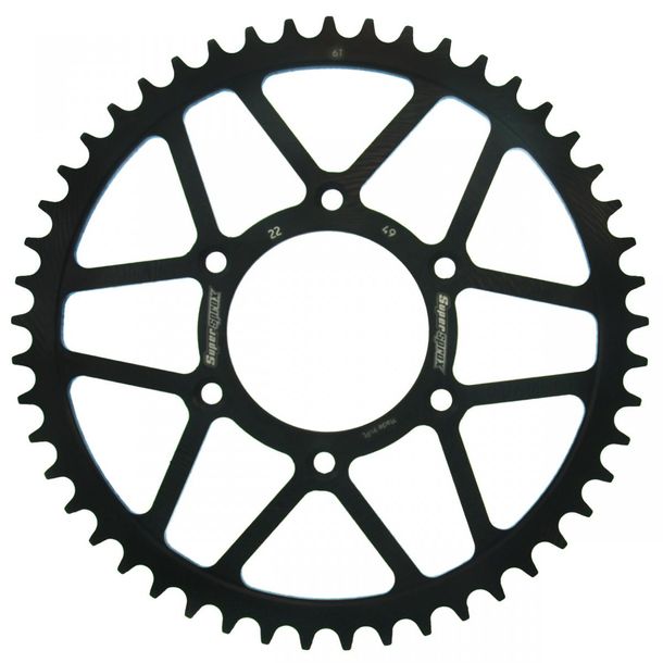 Pignon acier 6 trous Supersprox 520 LK 106,0 mm Ø 80 mm 49Z noir