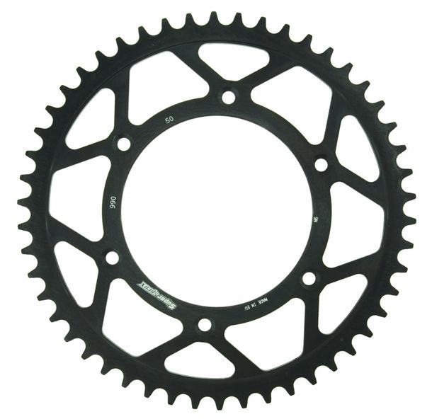 Pignon acier 6 trous Supersprox 520 LK 150.0mm Ø 125mm 50Z noir