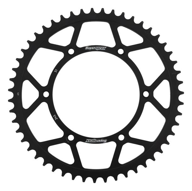 Pignon acier 6 trous Supersprox 520 LK 150.0mm Ø 130mm 51Z noir