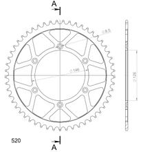 Supersprox 520 LK 146.0 mm diameter 126 mm 53Z 6-hole steel chain wheel black
