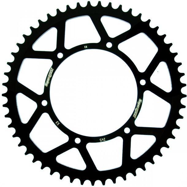 Pignon acier 6 trous Supersprox 520 LK 150.0mm Ø 130mm 53T noir