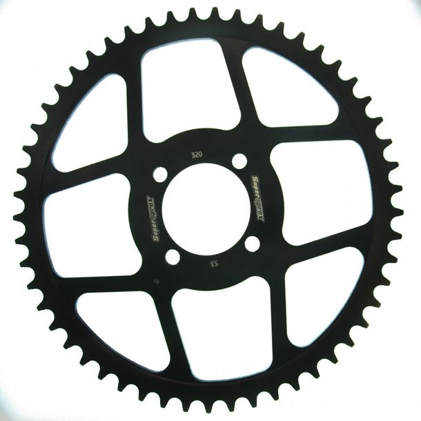 Supersprox 520 LK 80,0 mm Ø 62 mm 53Z pignone in acciaio a 4 fori nero