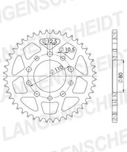 Kettingwiel Supersprox 525 LK 110,0mm Ø 80mm 37T 5-gaats staal zwart