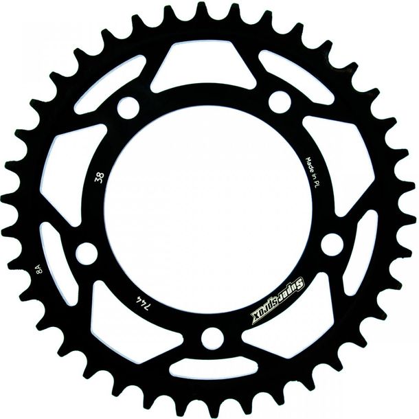 Kettenrad Supersprox 525 LK 124,0mm Ø 100mm 38Z 5-Loch Stahl schwarz