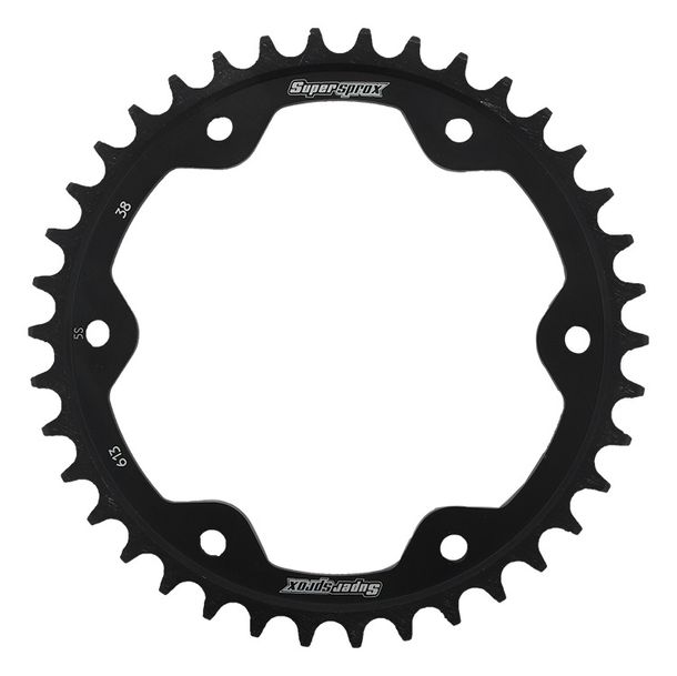 Ruota a catena Supersprox 525 LK 155,0 mm diametro 128 mm 38T in acciaio a 6 fori nera
