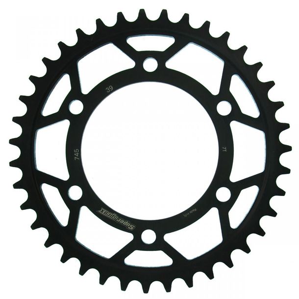 Supersprox 525 LK 124,0mm Ø 100mm 39T pignone in acciaio a 6 fori nero