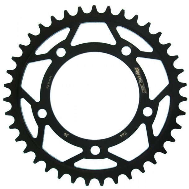 Kettenrad Supersprox 525 LK 124,0mm Ø 100mm 39Z 5-Loch Stahl schwarz
