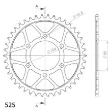 Kettingtandwiel Supersprox 525 LK 104,0mm Ø 80mm 42 tanden 6-gaats staal zwart