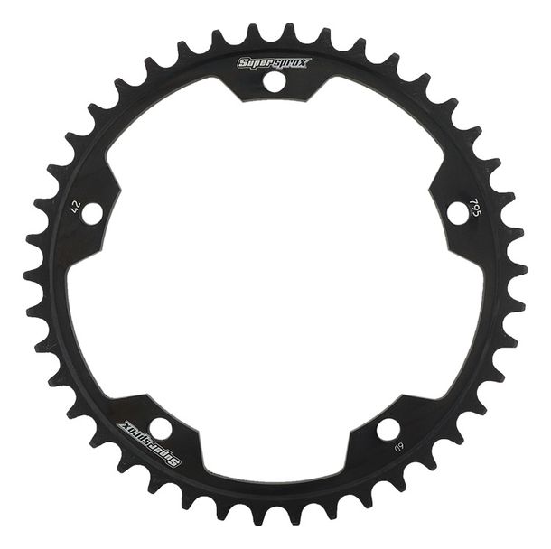 Kettenrad Supersprox 525 LK 168,5mm Ø 153mm 42Z 5-Loch Stahl schwarz