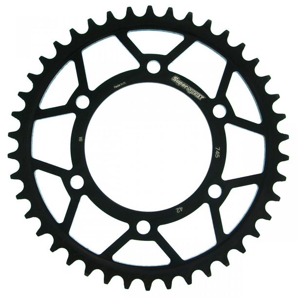 Supersprox 525 LK 124.0mm Ø 100mm 42T 6-hole steel sprocket black