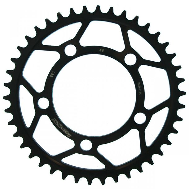Kettenrad Supersprox 525 LK 124,0mm Ø 101mm 42Z 5-Loch Stahl schwarz