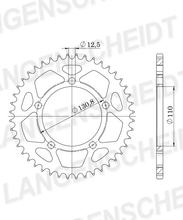 Kolo řetězu Supersprox 525 LK 130,8mm Ø 110mm 43Z 5-děrové ocelové černé
