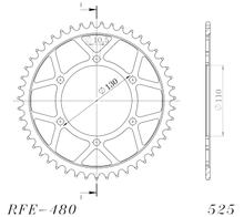 Zębatka napędowa Supersprox 525 LK 130,0mm Ø 110mm 45Z 6-otworów Stal czarna
