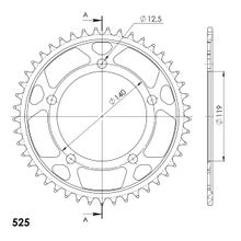 Supersprox 525 LK 140,0 mm Ø 119 mm 45Z pignone in acciaio a 5 fori nero