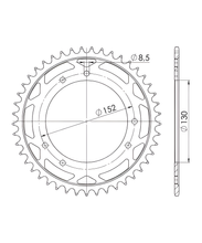 Konzumace řetězu Supersprox 525 LK 152,0mm Ø 130mm 45Z 6-otvorová ocel černá
