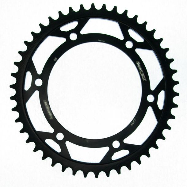 Pignon acier 6 trous Supersprox 525 LK 160.0mm Ø 134mm 46Z noir