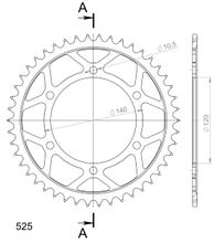 řetězové kolo Supersprox 525 LK 140,0mm Ø 120mm 46Z 6-otvorové ocel černá