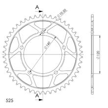 Rozetka Supersprox 525 LK 140,0mm Ø 120mm 48Z 5-děr ocel černá