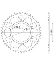 Supersprox 530 LK 130,0 mm Ø 110 mm 36T Piñón de acero con 6 orificios negro
