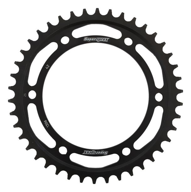 Pignon acier 6 trous Supersprox 530 LK 160.0mm Ø 134mm 42T noir
