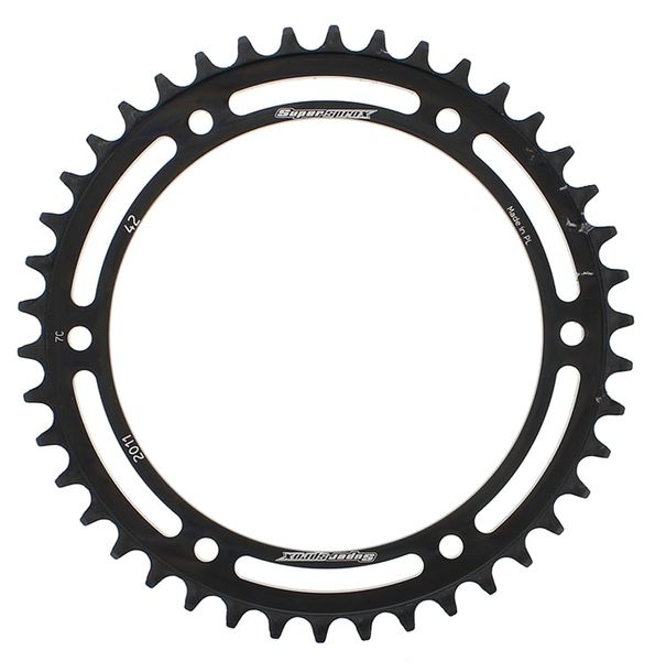 Chaîne à chaîne Supersprox 530 LK 176,0 mm de diamètre 155 mm 42T en acier à 6 trous, noire
