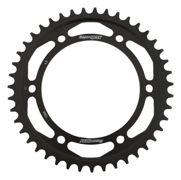 Pignon acier 6 trous Supersprox 530 LK 160.0mm Ø 134mm 43T noir