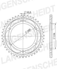 Kettingtandwiel Supersprox 530 LK 160,0mm Ø 134mm 45T 6-Gats Staal zwart