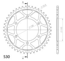 Tandwiel Supersprox 530 steek 130,0mm diameter 110mm 45 tanden 6-gats staal zwart