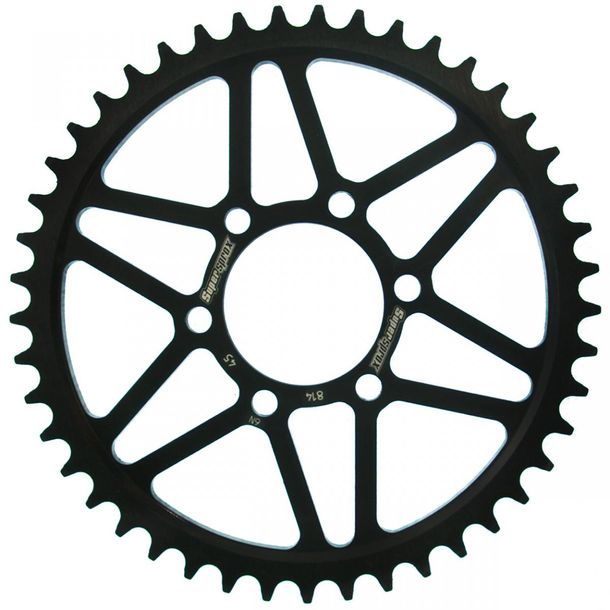 Pignon acier 6 trous Supersprox 530 LK 84,0 mm Ø 64 mm 45T noir