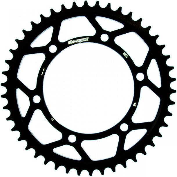 Ruota con catena in acciaio a 6 fori Supersprox 530 LK, diametro 145,0 mm, 125 mm, 46T, nera