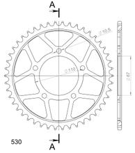 Kettingtandwiel Supersprox 530 LK 110,0mm Ø 87mm 46 tanden 5-gaats staal zwart
