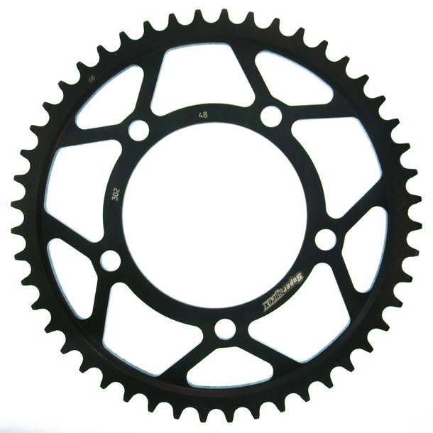 Cadena de acero Supersprox 530 LK 138,0 mm de diámetro 112 mm 48T con 5 orificios, color negro