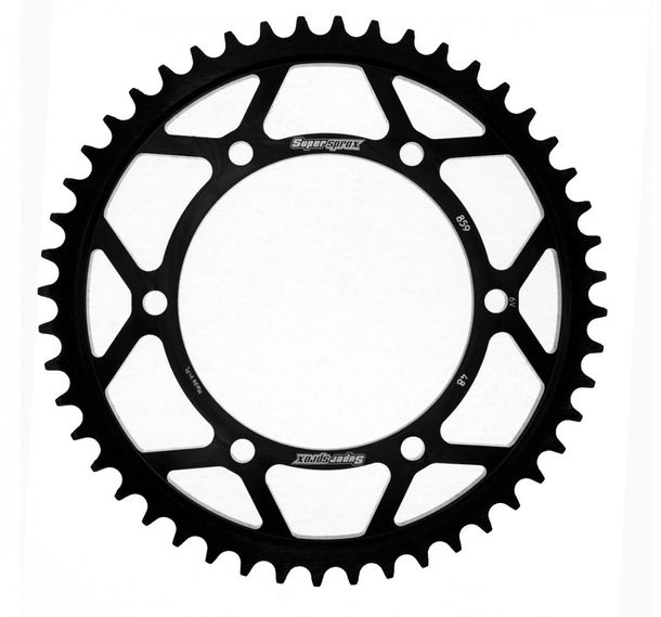 Pignone in acciaio a 6 fori Supersprox 530 LK 150,0 mm Ø 130 mm 48T nero