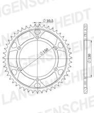 Kettenrad Supersprox 532 LK 150,0mm Ø 130mm 43Z 6-Loch Stahl schwarz