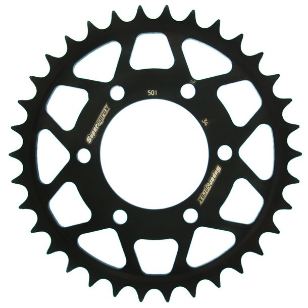 Pignon acier 6 trous Supersprox 630 LK 104,0mm Ø 80mm 34T noir